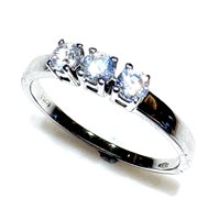 Ringe Dame I Love You in Weißgold Cubic Zirconia TRILOGY ZIRC PI $/Z 2.10 B